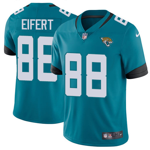 Men Nike Jacksonville Jaguars  #88 Tyler Eifert Teal Green Alternate  Stitched NFL Vapor Untouchable Limited Jersey